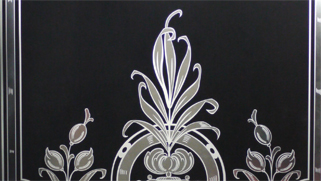 3 farbiges Musselinglas