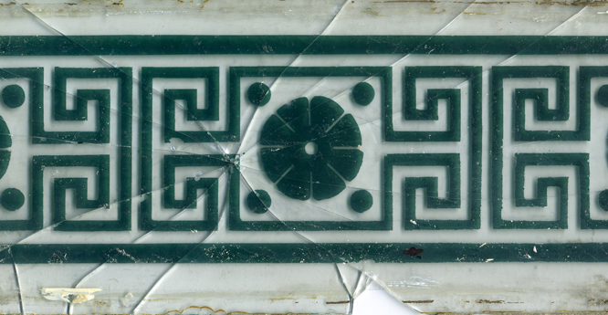 Kaputte Überfangglasborde.